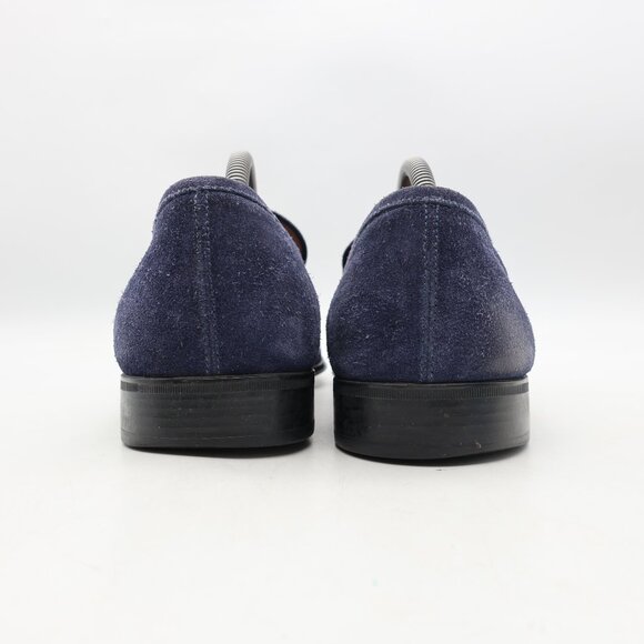 Salvatore Ferragamo Flori 2 Men\'s 9 EE Blue Suede Loafer Slip On Dress Shoes main image 10